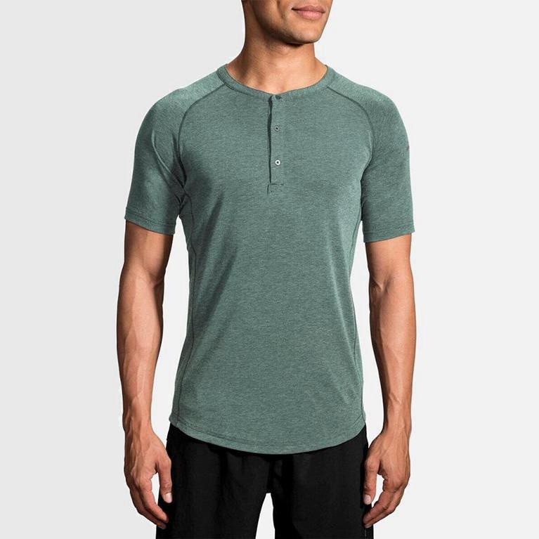 Brooks Cadence Camiseta De Corrida Manga Curta Homem Azuis (83562PXQN)